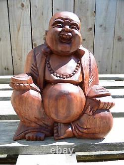 Fair Trade Hand Carved Made Wooden Chinese Buddhist Buddha Statue 20 30 40 cm