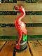 Fair Trade Hand Carved Made Wooden Tall Flamingo Wading Bird Sculpture Ornament