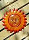 Fair Trade Hand Carved Made Wooden Thai Sun Wall Art Hanging Plaque