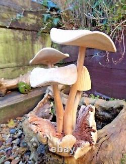 Fair Trade Indonesian Hand Carved Made Wooden Mushroom Parasite Statue Large