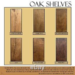 Floating Rustic Wooden Shelves Shelf Solid Oak Handmade Wax Finish 20 to 160cm