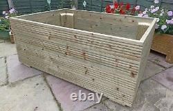 Garden Planter Raised Wooden Flowerbed 125x85x51cm Handmade Fully Assembled
