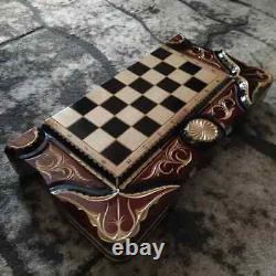 Gift Handmade Carved Wooden Chess Backgammon Set Ussr Soviet Vintage Big