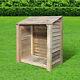 Greetham 4ft Outdoor Wooden Log Store Clearance Stock UK Hand Made