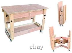 Habilis Work Bench Wooden Portable Handmade Workmate Eucalyptus 18mm Ply Top