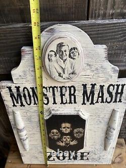Halloween Bobby Boris Pickett's Monster Mash Rustic Wood Sign Old Antique Look