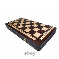 Hand Carved Wooden Chess Set Soviet USSR Vintage Russian Handmade Exclusive Big
