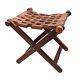Hand Made Wooden Folding Stool Chair for Home & Shop Garden Decor Best Interior