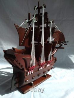 Hand Made Wooden Ship Home Hotel Office Decoration
