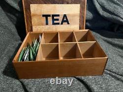 Hand made wooden tea box