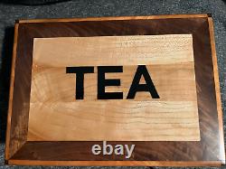 Hand made wooden tea box