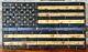 Handcarved Thin Blue Line Flag wooden flag Wood Rustic Wall Decor Police Support