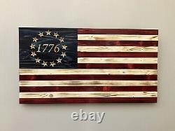 Handcrafted Wooden Betsy Ross American Flag