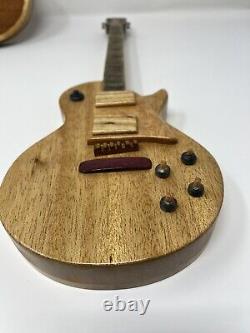 Handcrafted Wooden Les Paul Replica Wall Art Iconic Design pick storage