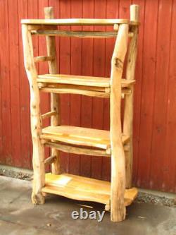Handmade Bespoke Wooden Book Shelf Small Bone Oak Wood Eco Rustic Sustainable UK
