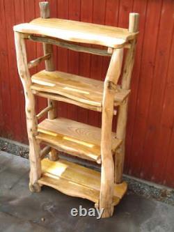 Handmade Bespoke Wooden Book Shelf Small Bone Oak Wood Eco Rustic Sustainable UK