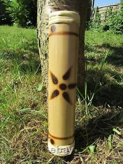 Handmade Carved Wooden Bamboo Guiro Shaker Hand Percussion Musical Instrument
