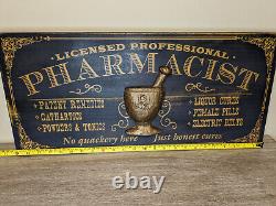 Handmade Pharmacist Wooden Plank Sign Unique Rustic Large Wooden Home Decor