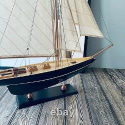 Handmade Wooden Pen Duick Sailboat Racing Yacht Model