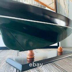 Handmade Wooden Pen Duick Sailboat Racing Yacht Model
