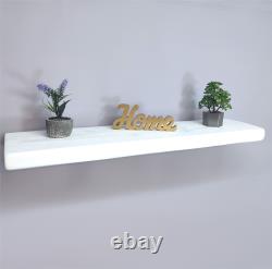 Handmade Wooden Rustic Floating Shelf 225mm White