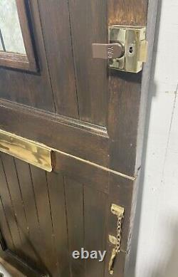 Handmade-bespoke Wooden Barn Stable Door-timber-porthole-lead-external-exterior