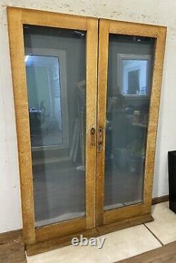 Handmade-bespoke Wooden French Doors-hardwood-solid Oak-all Glass-external-brown