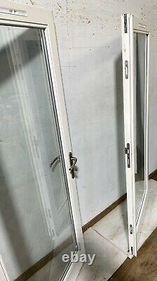 Handmade-bespoke Wooden French Doors-timber-white-all Glass-external-exterior
