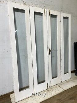 Handmade-bespoke Wooden French Doors-timber-white-all Glass-sidelights-external