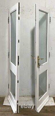 Handmade-bespoke Wooden French Doors-timber-white-external-exterior-narrow-pine