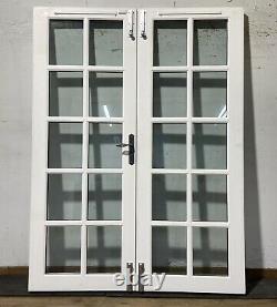 Handmade-bespoke Wooden French Doors-white-georgian Bars-external-exterior-wide