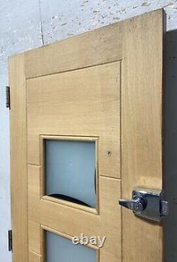 Handmade-bespoke-brown Wooden Front Door-hardwood-oak Veneer-porthole-external
