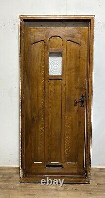 Handmade-bespoke-wooden Front Entrance Door-hardwood-solid Oak-porthole-external