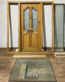 Handmade-bespoke-wooden Front Entrance Door-hardwood-solid Oak-veneer-sidelights