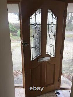 Handmade-bespoke-wooden Front Entrance Door-hardwood-solid Oak-veneer-sidelights