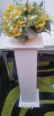 Handmade, made to order, White Wooden Square Pedestal Stands, 100cm X 2