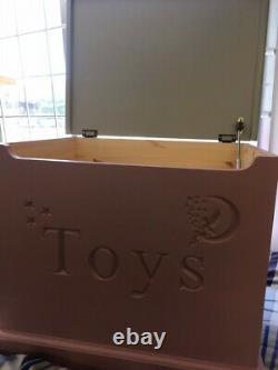 Handmade, personalised, solid, wooden Toy Box with soft closing lid