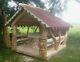 Handmade solid wood garden house shed bench table arbor bespoke summer dining