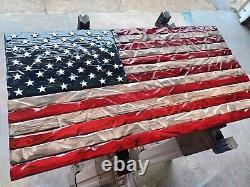 Handmade wooden american flag