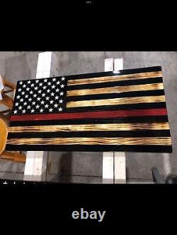 Handmade wooden american flag
