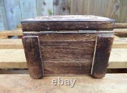 Indian Hand Carved Made Mango Wood Wooden Elephant Jewellery Box Chest Holder
