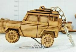 Keychain fit Land Rover Defender Car wooden handmade Keyring jeep, SUV key tag