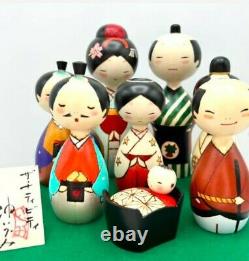 Kokeshi Nativity Christ Doll Wooden Traditional Crafts Handmade Japan 2