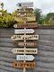 LARGE Personalised Rustic Wedding Signpost Vintage Wooden Wedding Direction SIGN
