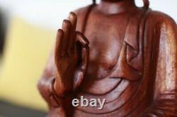 Large 20 Wooden Buddha Statue Hand Carved Buddha Figure Buddha Carving Wood