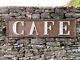 Large Vintage Style Retro CAFE Shop Kitchen Home Sign Wood with Raised Letters