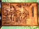 Large hand carved wooden plaque, Biblical scene, Jesus & the good Samaritan