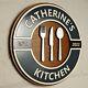 Large personalised kitchen retro style sign / Custom kitchen vintage wooden sign