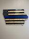 Law Enforcement Iowa Thin Blue Line Wooden Wall Picture