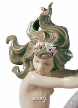 Lladro Illusion Mermaid Figurine #1413 Brand Nib Wooden Base Flowers Save$$ F/sh